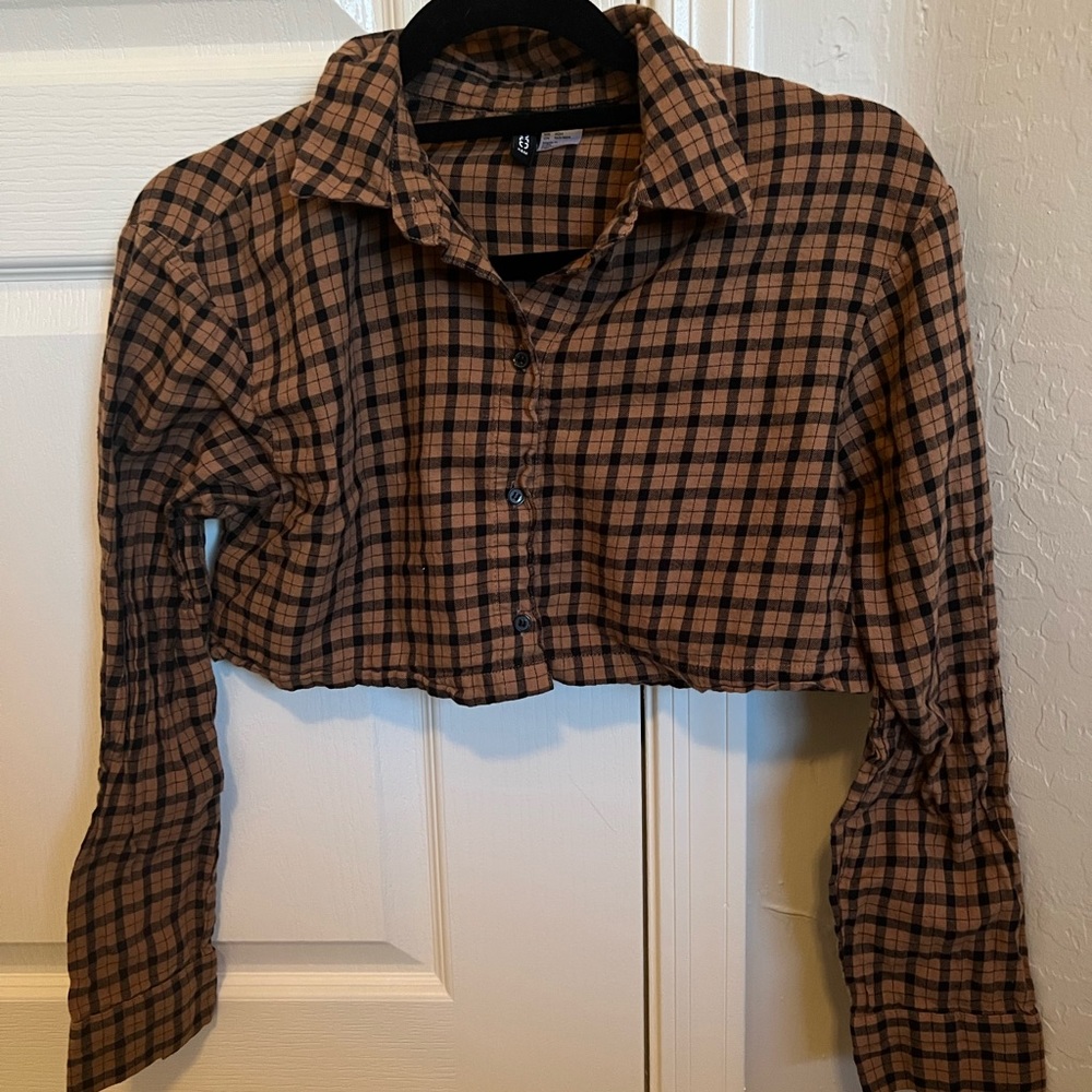 H&M brown and black flannel